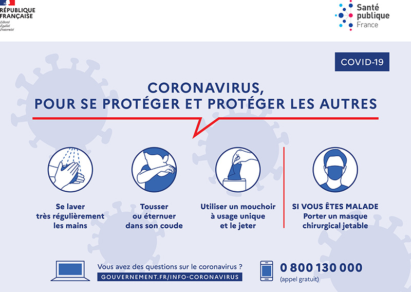 Infographie : Les gestes barrières Infographie : Les gestes barrières