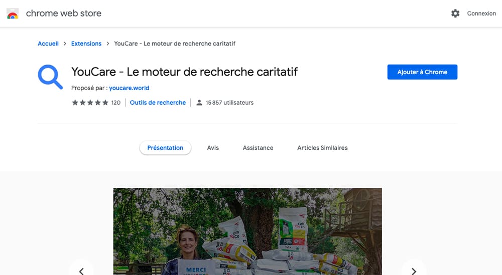 YouCare, installez l'extension Chrome